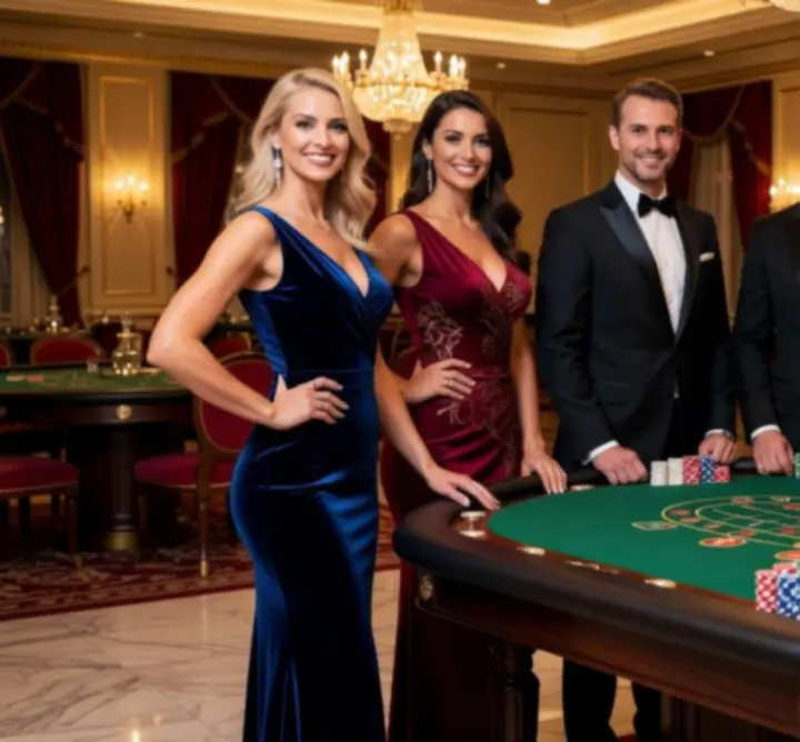 Profesionální krupiéři a hostesky připravení na firemní casino night